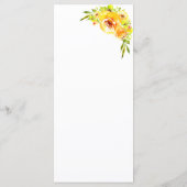 Menu Yellow and Green Summer Floral Let's Eat Wedding (Dos)