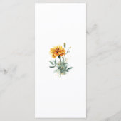 Menu Yellow Marigold Elegant Floral Fall Wedding  (Dos)