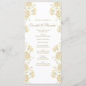 Menu Yellow Rose Wedding Programs (Devant)