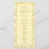 Menu Yellow Rose Wedding Programs (Dos)