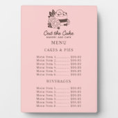 Menu Zakelijke prijs van Logo bakkerij Fotoplaat (voorkant)