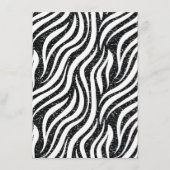 Menu Zebra Stripes Black Parties scintillant Wild Anima (Devant)