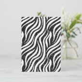 Menu Zebra Stripes Black Parties scintillant Wild Anima (Debout devant)