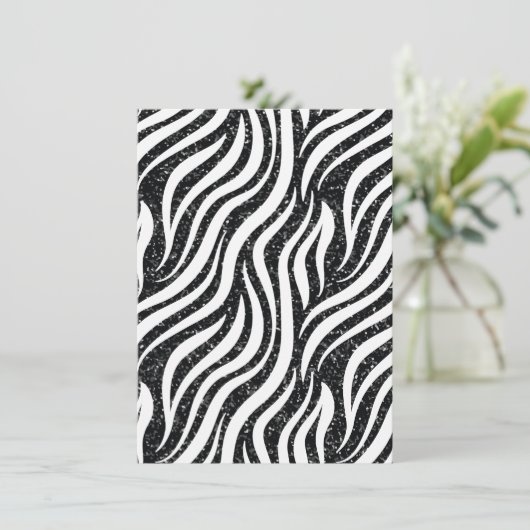 Menu Zebra Stripes Black Parties scintillant Wild Anima (Debout devant)