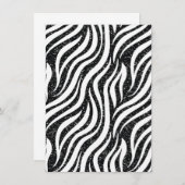 Menu Zebra Stripes Black Parties scintillant Wild Anima (Devant / Derrière)