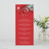 Menu Zen Bamboo Feuille double bonheur Mariage chinois (Debout devant)