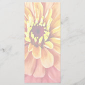 Menu Zinnia aux teintes orange (Dos)