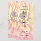 Menu Zinnia aux teintes orange (Devant / Derrière)