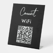 Menu zonder aanraakfunctionaliteit QR Connect WiFi Reclamebord Met Voetstuk (Voorkant)