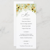 Menu Zonnebloem (Voorkant / Achterkant)