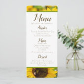 Menu Zonnebloem Kaart (Staand voorkant)