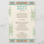 Menu Zuidelijke westerne Boho-stam bruiloft (Voorkant)