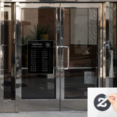 Menu Zwart | Gepersonaliseerde Café & Restaurant l Raamsticker (Kantoordeur)