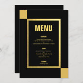 Menu Zwart + Gold Foil | Weddenschappen (Voorkant / Achterkant)