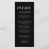 Menu Zwart minimalistisch weddenschap (Voorkant)