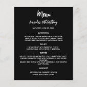 Menu zwart wit budget (Voorkant)