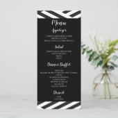 Menu Zwart-wit geometrisch Afstuderen (Staand voorkant)