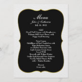 Menu Zwart-wit Simple Elegance Weddenschap (Voorkant)