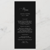 Menu Zwart-witbruiloft (Voorkant)