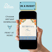 Menuiserie Italienne Carreaux Bleus Mimosa Poster