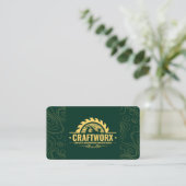 Menuiserie Verte Rustique Carte de Visite pour la (Debout devant)