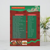 MENUKAART VOOR RETAURENT (Staand voorkant)