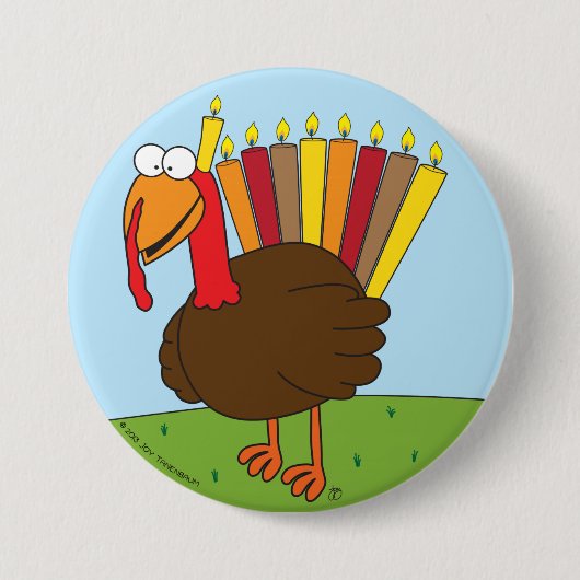 Menurkey Pin (groot) Ronde Button 7,6 Cm (Voorkant)