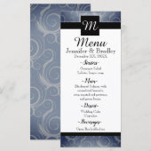 Menus à volutes monogrammes (Devant / Derrière)