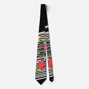 MENUS AMUSANT RED MUSICAL NOTES CRAVATE NECKTIE