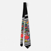 MENUS AMUSANT RED MUSICAL NOTES CRAVATE NECKTIE (Dos)