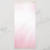 Menus Baby shower Princesse Rose (Dos)