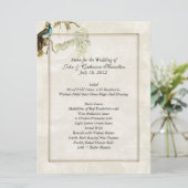 Menus chics de mariage de paon (Debout devant)