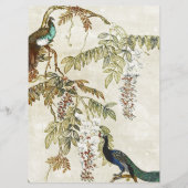 Menus chics de mariage de paon (Dos)