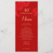 Menus d'anniversaire de mariage traditionnels bili (Devant)