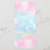 Menus de Baby shower Pastel Unicorn (Dos)