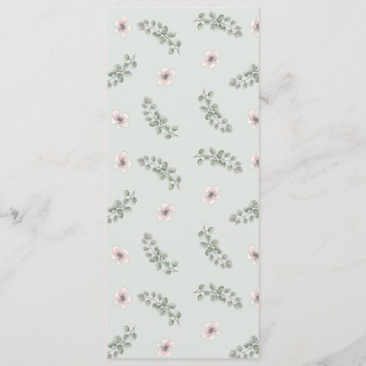 Menus de fleurs d'aquarelle Protea (Dos)