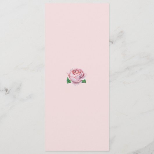 Menus de fleurs d'aquarelle violet Rose (Dos)