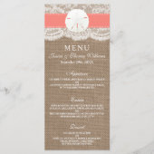 Menus de la collection Mariage Dollar Sable de Cor (Devant)