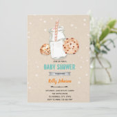 Menus de lait douche invitation anniversaire (Debout devant)