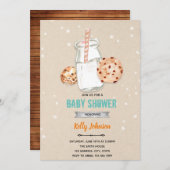 Menus de lait douche invitation anniversaire (Devant / Derrière)