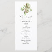 Menus de mariage aux hortensias (Devant)
