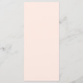 Menus de mariage aux roses roses blush (Dos)