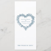 Menus de mariage bleu bleu marine (Devant)