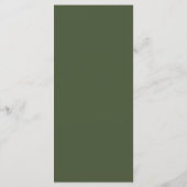 Menus de mariage bohème botanique vert et or (Dos)