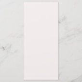 Menus de mariage classiques White Rose (Dos)