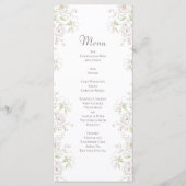 Menus de mariage classiques White Rose (Devant)