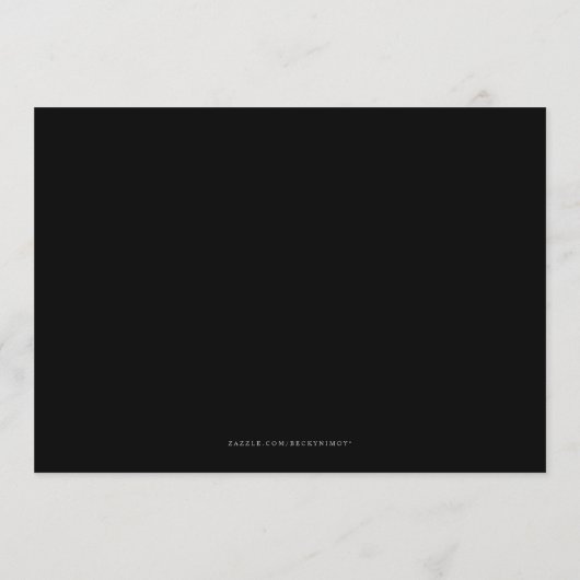 Menus de mariage élégant Signer Bordure noire (Dos)