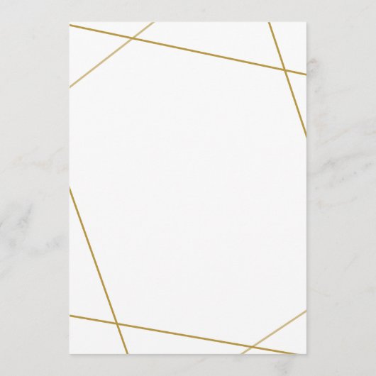 Menus de mariage élégant | Typographie Or Luxe (Dos)