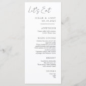 Menus de mariage élégants (Devant)