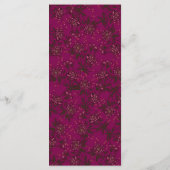 Menus de mariage Maroon Rose (Dos)